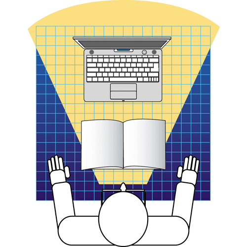 Auge blau geschminkt